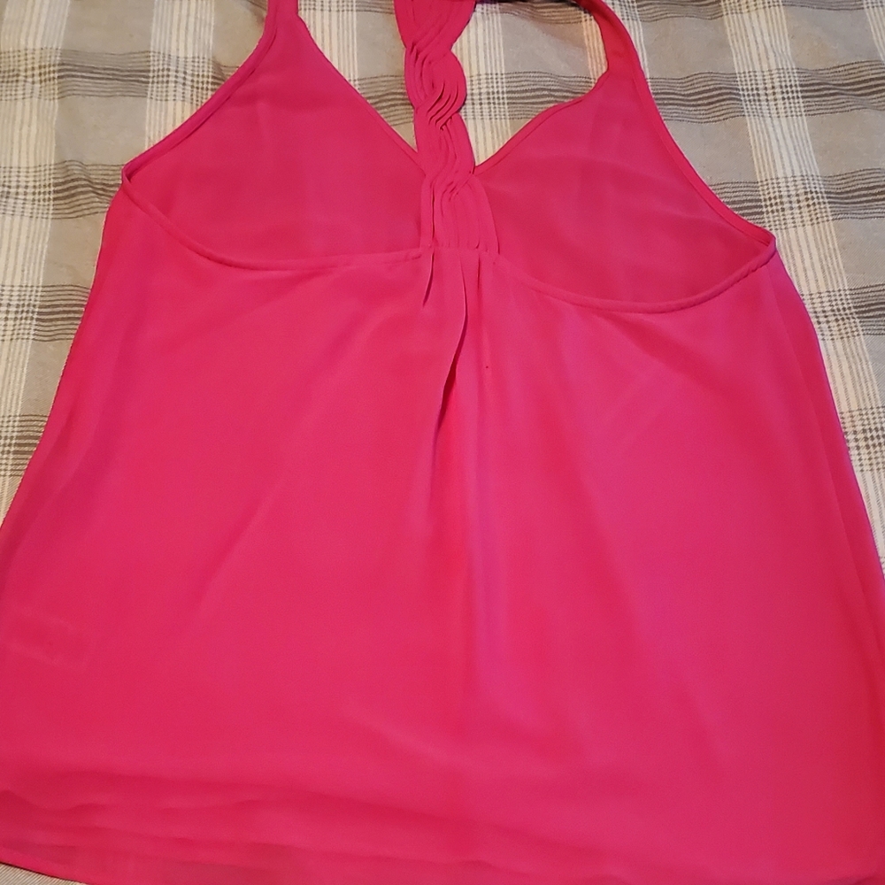 Pink racer back blouse